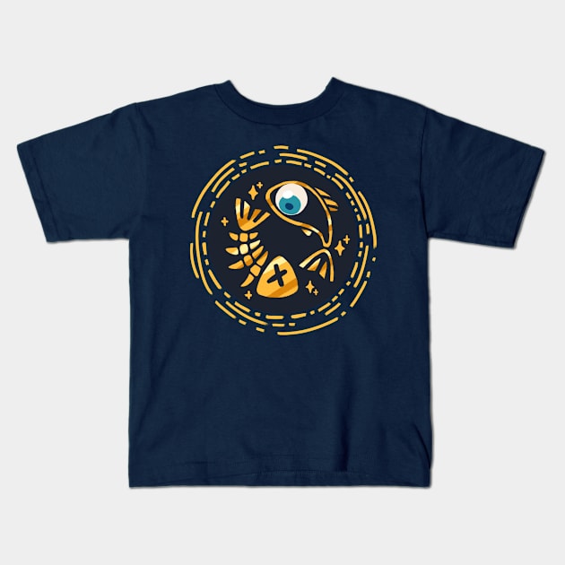 Pisces Kids T-Shirt by densukii